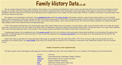 Desktop Screenshot of familyhistorydata.co.uk
